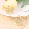 Pendientes de Lujo Ligero de Nicho Dorados con Cristal Diseño Hueco Retro Sentido de Diseño Micro Diamante Exquisitos de Moda para Celebridades
