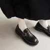 Mocassins de Camurça Estilo Britânico 2026 Primavera Salto Médio Grosso Bico Redondo Sapatos de Couro Couro Genuíno Sapatos de Corte Profundo para Mulheres