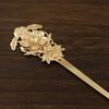 Acessórios de Joia Estilo Antigo Cor de Cobre Fundido Dourado Conservador de Cor Flor de Lótus Dourada Grampo de Cabelo Grampo de Cabelo Plano Material para Grampo de Cabelo Grampo Método Antigo