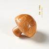 Log Rosewood Sandalwood Sandalwood Rainbow Mushroom Escultura em madeira Artesanal DIY Pequenos acessórios Chaveiro Pingente de corrente para celular