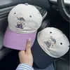 Nueva Gorra de Béisbol Adorable de Oso para Mujer de Primavera y Otoño, Bordado de Dibujos Animados, Gorra de Pico Adelgazante, Sombrero de Sol con Bloqueo de Color Estilo Coreano