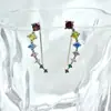 Brincos de Liga, Super Brilhantes, Novo Design de Nicho Tendência, Luxo de Alto Padrão, Estilosos com Fileira de Diamantes, Brincos Totalmente de Diamante, Elegantes