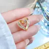 [Oro Real de Cobre] Giro Amor Personalidad Comercio Exterior Transfronterizo DIY Joyería Hecha a Mano Cobre Circonio Microincrustado Accesorios Colgantes
