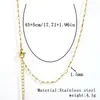Cadena Sencilla de Acero Inoxidable de Venta Caliente Europea y Americana Cadena Hueso de Serpiente Galvanizada con Oro Real de 18K Collar Versátil de Acero de Titanio para Mujer de Moda