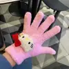 Nuevos Guantes de Gato a Cuadros Literarios Retro para Mujer Invierno 2025 Nuevos Cálidos de Cinco Dedos Estudiante Ciclismo Protección contra el Frío