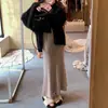 Falda de punto de longitud media, tiro alto, estilo sirena para mujer, nueva colección otoño/invierno 2026, adelgazante, sirena de lana, bodycon, moderna