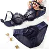 Nova lingerie sexy de renda, sutiã plus size de malha com laço estilo francês ultrafino, minimiza seios grandes e previne flacidez