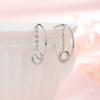 Elegantes Accesorios para Orejas de Moda Francesa para Mujer Estilo Frío Pequeños Aretes de Diamante Brillante Pendientes Geométricos de Círculo Grande Elegantes