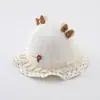 Sombrero de Bebé Verano Estilo Delgado Princesa Transpirable Malla Sombrero de Pescador para Bebés Niñas Edad Pequeña Protección Solar Sombrero de Cubo Primavera