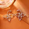 Pendientes de Trébol Retorcido de Alta Gama y Modernos, Pendientes de Alta Gama, Modernos y Elegantes, Pendientes Elegantes de Estilo Dama
