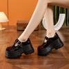 Mocasines de Suela Gruesa para Mujer Nueva Moda Primavera y Verano 2026 Zapatos de Plataforma Versátiles Estilo Británico Zapatos para Mujer con Puntera Ancha que Aumentan la Altura