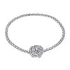 Collar de Rosa con Microincrustaciones de Diamantes Completos de Diseño Nicho de Alta Gama, Estilo Celebridad Cibernética Ins, Imitación de Pulsera de Diamantes Mosan Importados
