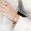 Moda Coreana Nicho Estilo Ins Pulsera de Corazón Diamante Moda Mujer Elegante Simple Acero Titanio Joyería de Mano