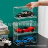 1:Caja de Exhibición Transparente a Prueba de Polvo para 24 Modelos de Autos de Juguete de Aleación para Niños Vitrina de Almacenamiento Apilable con Vitrina