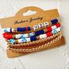 Conjunto de Design de Argila Macia de Verão Transfronteiriço da Amazon Decorações Joias de Mão Europeias e Americanas Pulseiras Pretas e Brancas para Homens e Mulheres Moda para o Dia a Dia