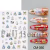 Nuevas pegatinas transfronterizas para decoración de uñas para invierno y Navidad: Pegatinas para uñas con diseño de Papá Noel, muñeco de nieve y árbol de Navidad