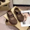 Sapatos Mary Jane Femininos Novo Estilo para Pessoas Baixas Retro Soltos Início do Outono 2026 Versáteis Sapatos de Salto Único Estilo Mallard Bico Redondo