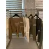 Cardigã de malha outonal estilo coreano, verde limão e chá verde, suave e feminino, com amarração na cintura + conjunto de duas peças com camisola listrada