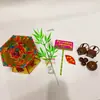 Bolsa de materiales para torre plegable Chaoshan adornos DIY hechos a mano tetera pequeña cesta de flores juego de mesa y silla