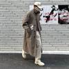 Abrigo de lana tipo H de solapa de alta calidad MYQ para hombre, abrigo de invierno grueso de longitud media, abrigo de trinchera de lana suelto estilo coreano