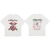 Camiseta Casual Solta de Manga Curta com Estampa de Slogan Icônico High Street para Mulheres e Homens