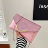 Nuevo bolso de noche con purpurina de moda europea y americana, bolso de mano para fiesta con lentejuelas en forma de V, bolso bandolera con cadena al hombro