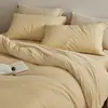 100% algodón, tejido seersucker, de una sola pieza, anti-pilling, suave y cómodo, adecuado para dormir al desnudo, sábana bajera, funda de edredón, sábana ajustable y funda de almohada