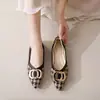 Zapatos de Mocasín Poco Profundos de Estilo Nuevo para Primavera 2025 para Mujer, Zapatos de Trabajo de Estilo Francés con Punta Aguda para Todas las Estaciones, Zapatos Planos de Cuadros