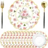 Manteles Individuales de Acuarela Rosa Rosa Amazon Transfronterizos Manteles Individuales Desechables para Decoración de Mesa