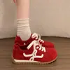 Novedad Otoño 2026 Zapatos Deportivos Casuales para Mujer Suela Suave Roja Zapatos de Patineta Suela Gruesa Zapatos Forrest Gump Zapatos Deportivos Ligeros