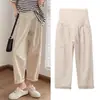 Pantalones cropped de maternidad para primavera y verano, pantalones casuales tipo dad para mujeres petite, que no aprietan durante el embarazo, ropa de primavera para mujeres embarazadas