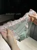 Lujo ligero, panties de encaje de alta gama para mujer, tiro bajo, elegantes, estilo nuevo, sexys bikinis triangulares, ajustados a la cadera, finos, calados, puros y sensuales