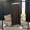 Falda de Leopardo 'Twill-cut Retro Ligera Recta Delgada con Estampado de Leopardo de Tinte Fijo 'Diferente MX