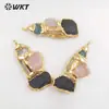 P1905 Colgante de Gemas Multicolor Vintage Más Vendido Piedra Semipreciosa Natural Accesorios de Collar Pendientes Neutros