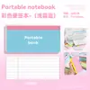 Agenda de Oficina Portátil, Mini Cuaderno Plegable de Bolsillo, Diario, Bloc de Notas, Libro de Vocabulario para Estudiantes, Fábrica Original