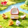 Producto nuevo original: Muñeca de perrito para camping primavera/verano, casa de muñecas DIY, picnic al aire libre, casa miniatura de resina, adorno de decoración