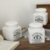 Latas de cerâmica criativas para armazenamento de mercearia japonesa, enfeites, latas seladas para chá, grãos de café, decoração para mesa de centro e mesa de trabalho