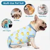 Traje de recuperación para perros, traje quirúrgico, mono suave de esterilización para mascotas, previene que las mascotas se laman y rasquen las heridas, camiseta de recuperación