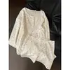 Pijama Floral Dulce Estilo Coreano de Manga Larga para Mujer 2026 Nuevas Llegadas de Verano Conjunto de Ropa para el Hogar de Manga Larga y Pantalón Corto
