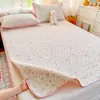 Conjunto de Três Peças Fresco e Simples para Todas as Estações, Capa de Cama e Fronha 100% Algodão, Lençol de Algodão Puro para Colchão Tatami, Capa Matelassada Espessa para Cama Kang