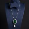 Conjunto de Collar y Pendientes de Perla y Circonita Estilo Lujo Ligero Brillante y Elegante para Mujer, Conjunto de Joyería de Moda para el Día a Día