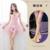 Pijama Sexy de Lencería Nocturna Traje para Mujer Traje Sexy de Tentación Europeo y Americano Malla de Encaje con Tirantes Transparentes Latino