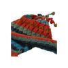 Chapéu de crochê feito à mão com linha colorida, estilo coreano, designer de moda, feminino, outono e inverno, com franjas e proteção para as orelhas, chapéu pulôver quente, chapéu para o frio