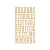 Adesivos de Letras do Alfabeto Inglês Transfronteiriços Bolha 3D Embossados Folha de Ouro DIY Acessórios para Diário Atacado Metal Adesivos de Letras 3D