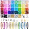 Contas de Vidro Redondas de 6mm para Joias DIY Brincos Colar Pulseira Dia dos Namorados Natal