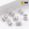 14K ouro - envolto em zircão embutido pequena cintura contas de alta cor de retenção de link de estrada pingente artesanal diy pulseira acessórios colar