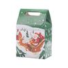 Empaque para hornear en Navidad bolsa de papel portátil caja de empaque crujiente de copo de nieve caramelo turrón galletas caja pequeña de mano