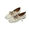 Mollykiki Zapatos Deportivos de Ballet Estilo Old Money 2026 Verano Nuevos Zapatos Pequeños de Cuero Zapatos Mary Jane para Viajar