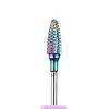 Esmalte de uñas cabeza de molienda de acero de tungsteno cabeza de molienda de aleación de acero de tungsteno chapada en colores herramienta removedora de uñas de pulido transfronteriza