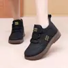 Zapatos para Mujer 2025 Invierno Nuevo Estilo Forrados de Felpa Engrosados Cálidos Botas de Nieve Cómodas Antideslizantes Suela Gruesa No Cansan Zapatos para Madre